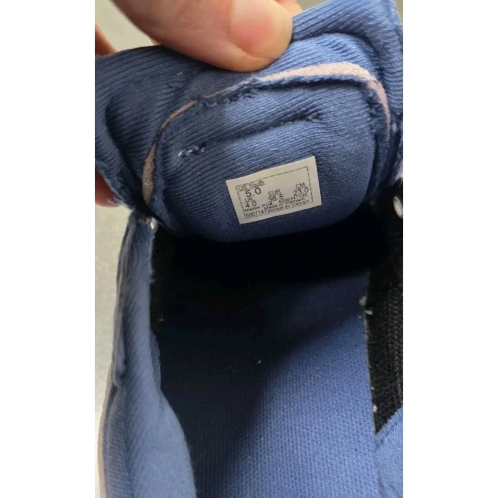 Vans Blue Sneaker Checkerboard Sidewall Skateboard Kids 5 Youth Moto Y2K